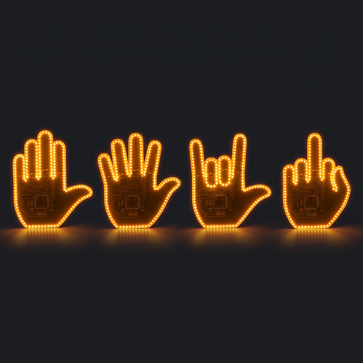 MotoRage four LED gestures lineup