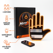 MotoRage LED finger light hero with box and remote